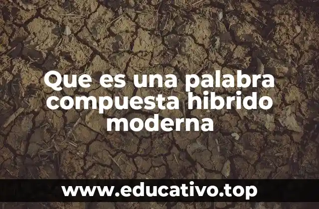 Que es una palabra compuesta hibrido moderna
