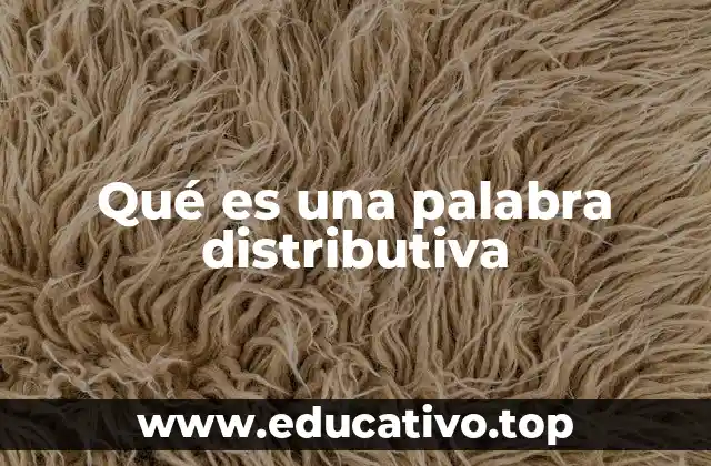 Qué es una palabra distributiva