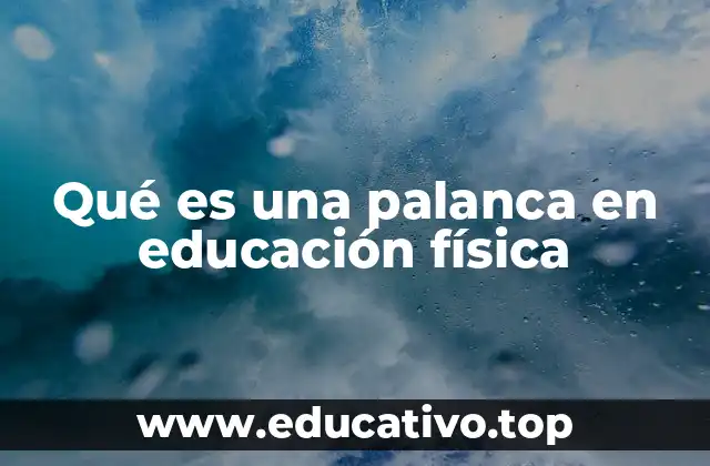Qué es una palanca en educación física