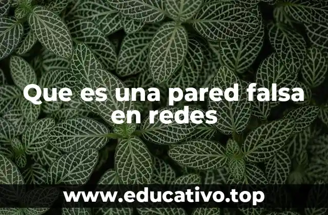 Que es una pared falsa en redes