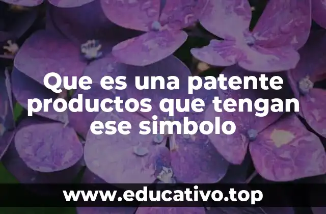 Que es una patente productos que tengan ese simbolo