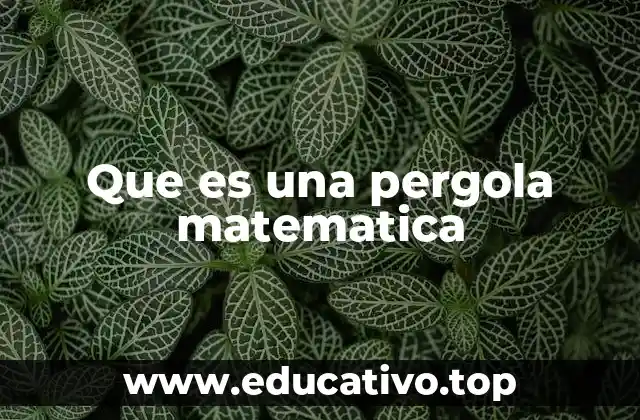 Que es una pergola matematica