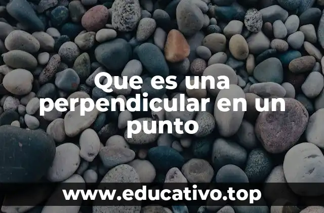 Que es una perpendicular en un punto