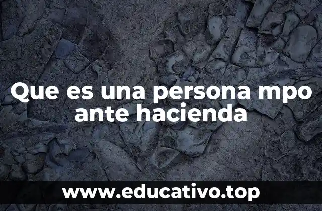 Que es una persona mpo ante hacienda
