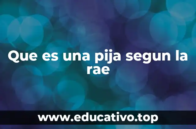 Que es una pija segun la rae