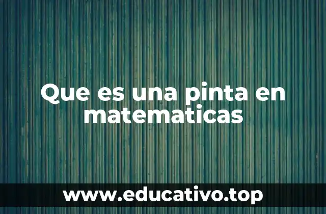 Que es una pinta en matematicas