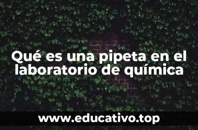 Qué es una pipeta en el laboratorio de química