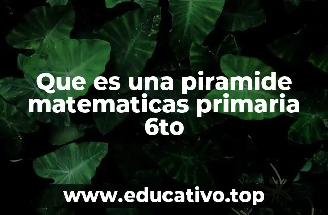 Que es una piramide matematicas primaria 6to
