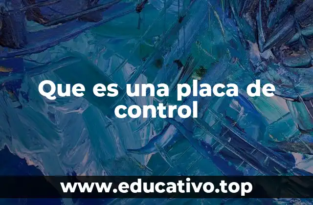 Que es una placa de control