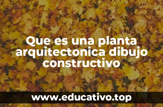 Que es una planta arquitectonica dibujo constructivo