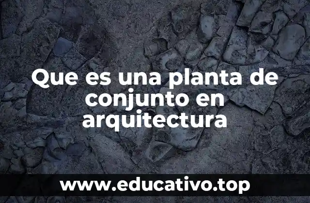 Que es una planta de conjunto en arquitectura