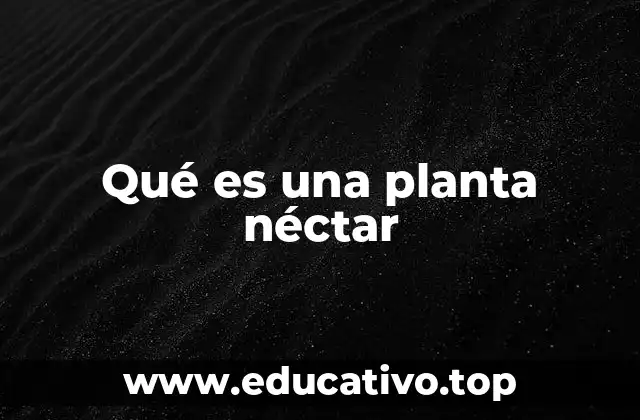 Qué es una planta néctar