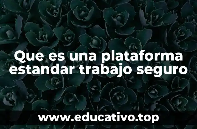 Que es una plataforma estandar trabajo seguro