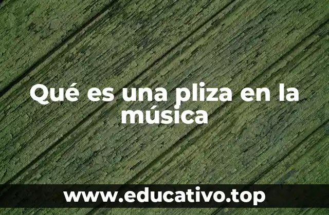 Qué es una pliza en la música