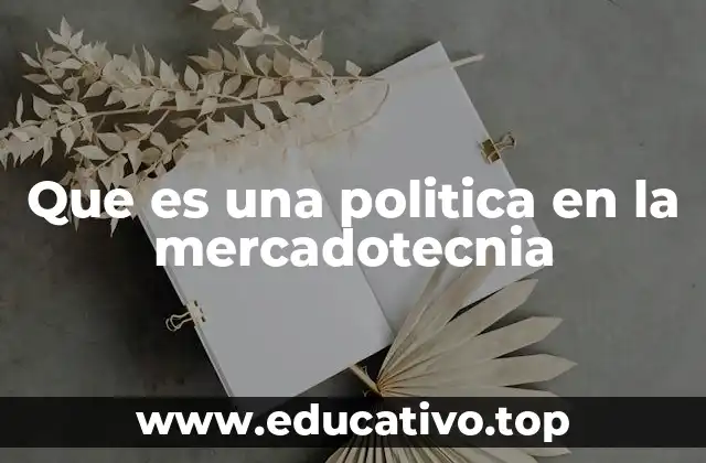 Que es una politica en la mercadotecnia