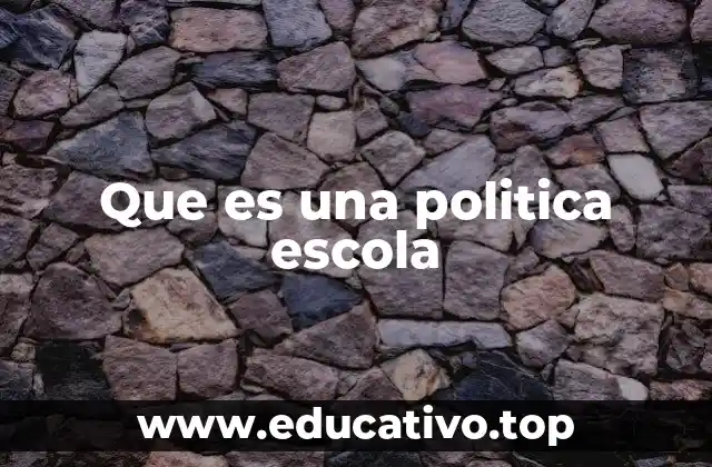 Que es una politica escola