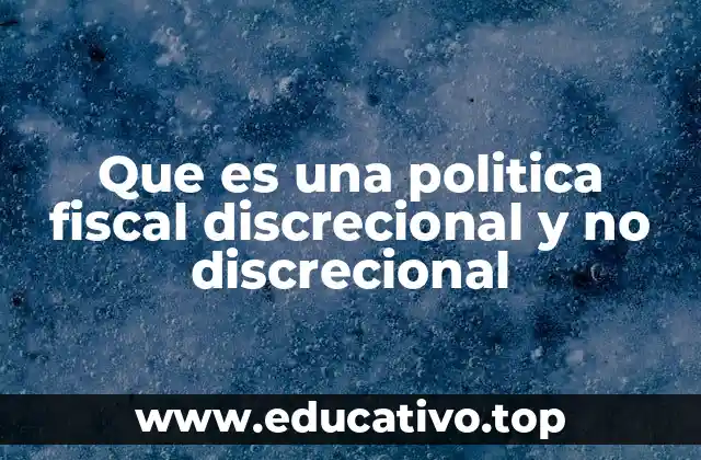 Que es una politica fiscal discrecional y no discrecional