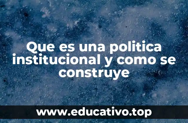 Que es una politica institucional y como se construye