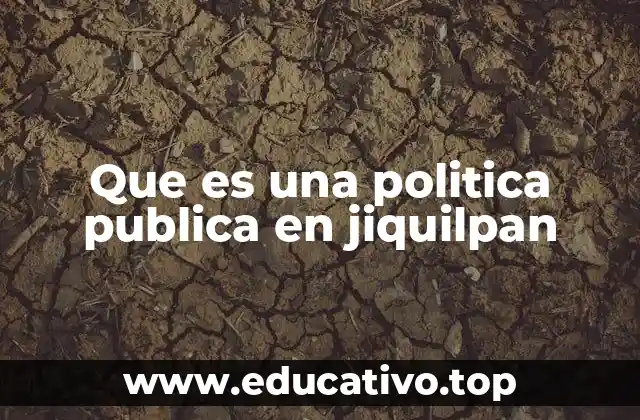 Que es una politica publica en jiquilpan