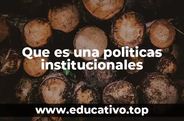 Que es una politicas institucionales