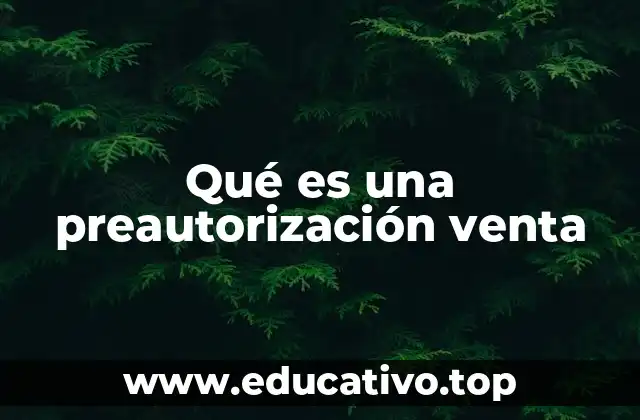 Qué es una preautorización venta