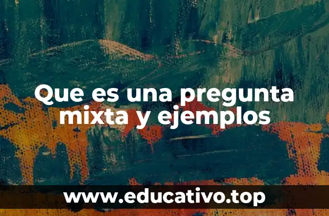 Que es una pregunta mixta y ejemplos