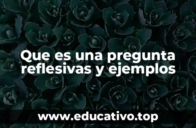 Que es una pregunta reflesivas y ejemplos