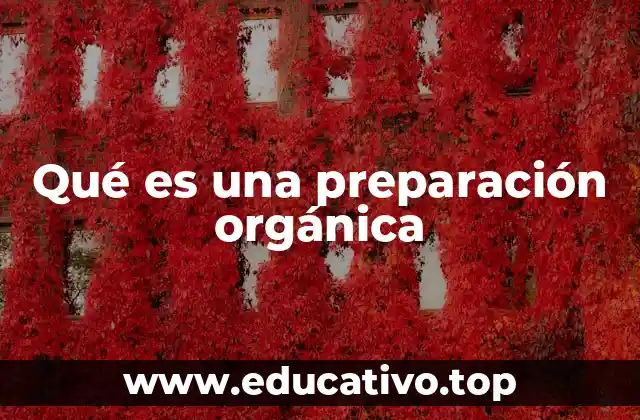 Qué es una preparación orgánica