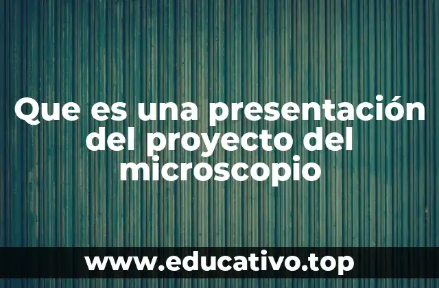 Que es una presentación del proyecto del microscopio