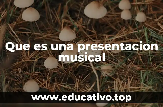 Que es una presentacion musical