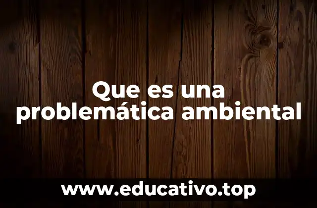 Que es una problemática ambiental