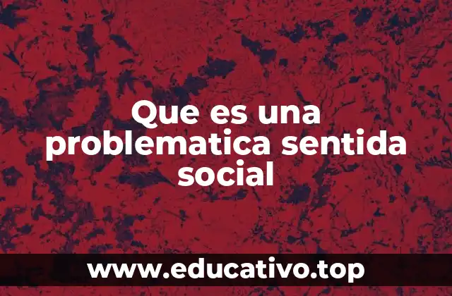 Que es una problematica sentida social