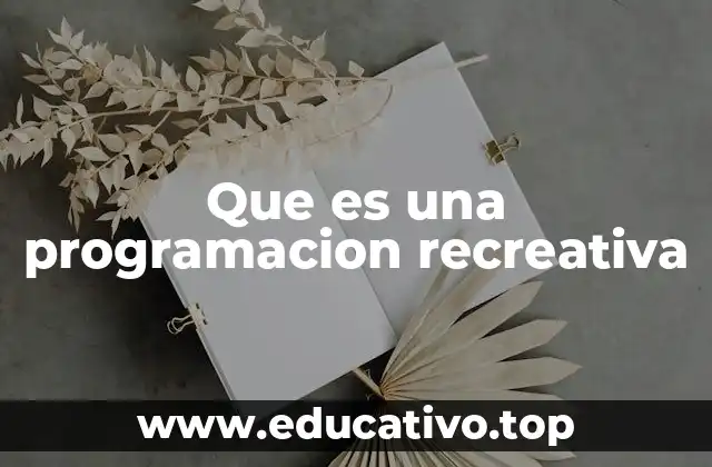Que es una programacion recreativa