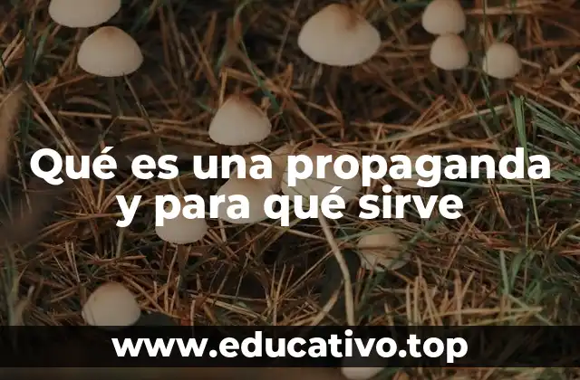 Qué es una propaganda y para qué sirve