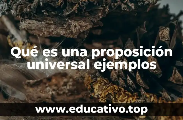Qué es una proposición universal ejemplos