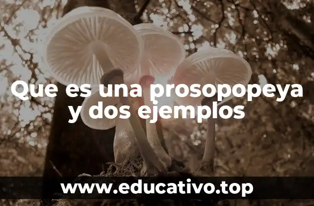 Que es una prosopopeya y dos ejemplos