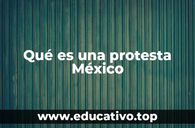 Qué es una protesta México
