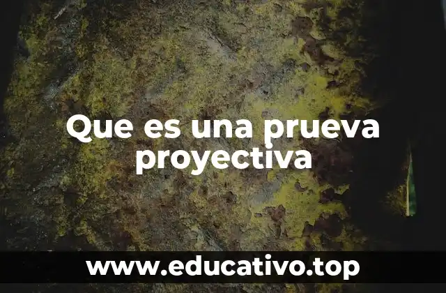 Que es una prueva proyectiva