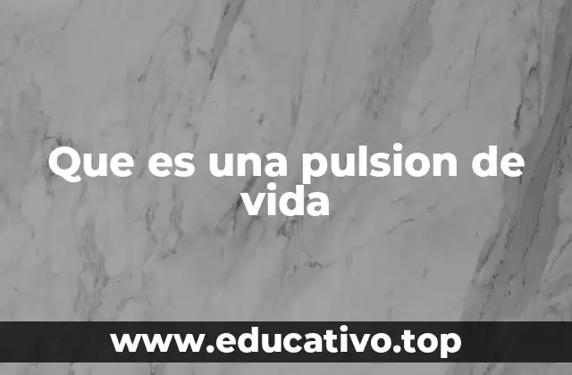 Que es una pulsion de vida