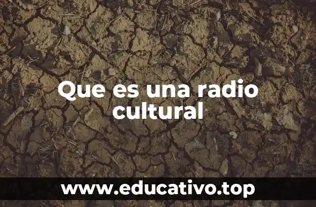 Que es una radio cultural