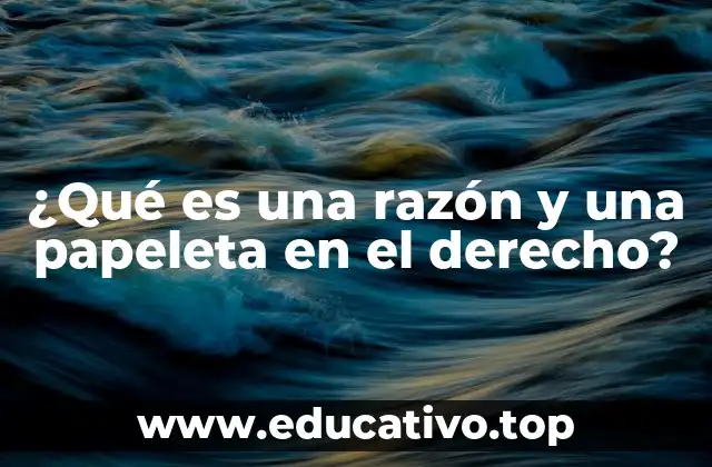 ¿Qué es una razón y una papeleta en el derecho?