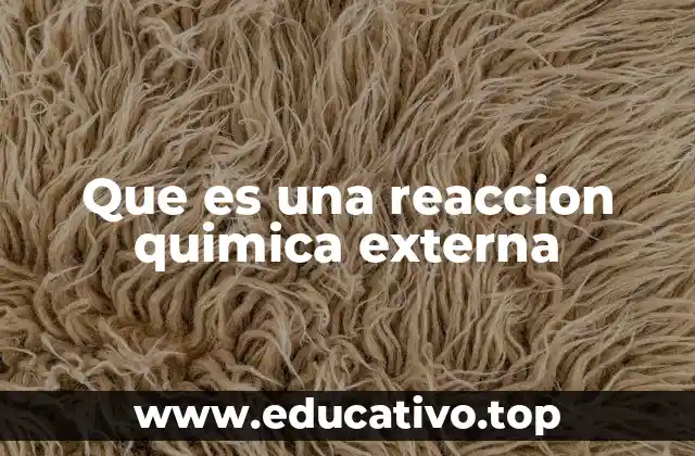 Que es una reaccion quimica externa