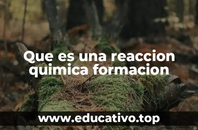 Que es una reaccion quimica formacion