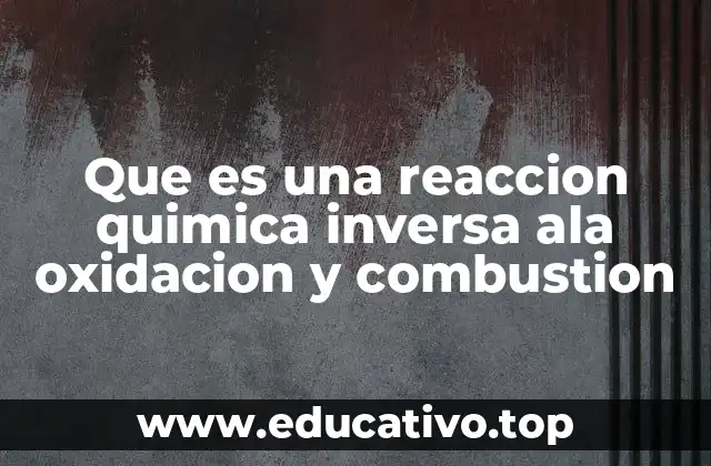 Que es una reaccion quimica inversa ala oxidacion y combustion