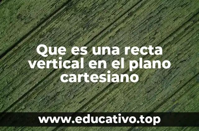 Que es una recta vertical en el plano cartesiano