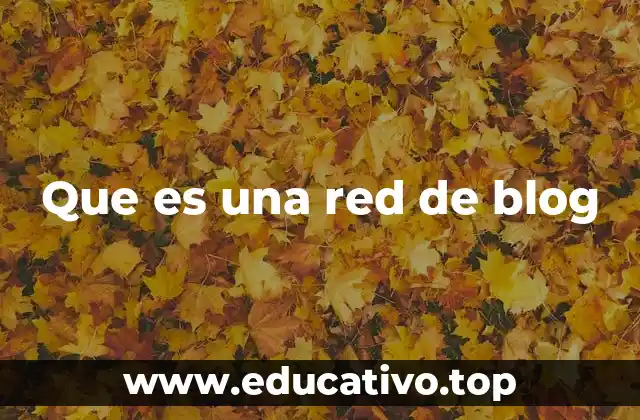 Que es una red de blog