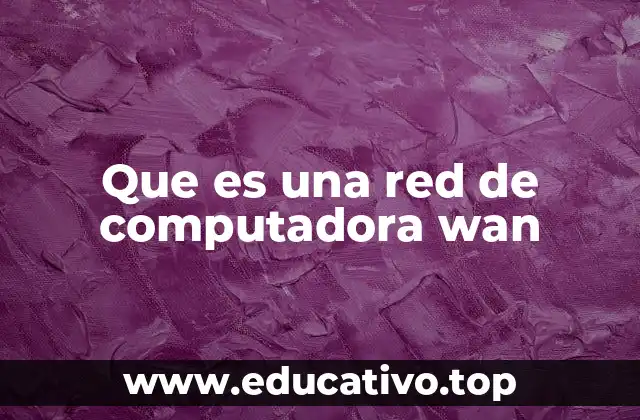Que es una red de computadora wan