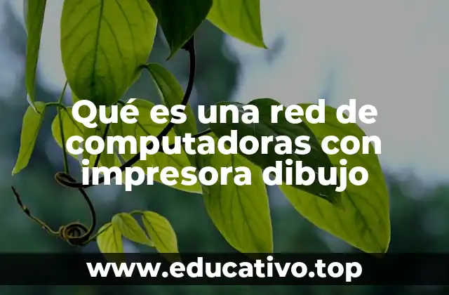 Qué es una red de computadoras con impresora dibujo