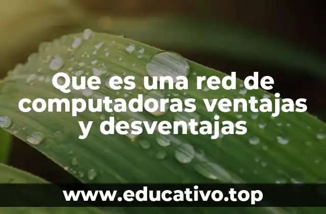 Que es una red de computadoras ventajas y desventajas