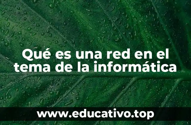 Qué es una red en el tema de la informática